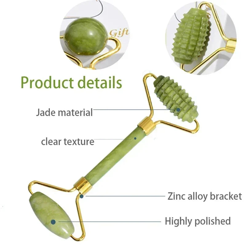 Natural Jade Roller Massager Gua Sha