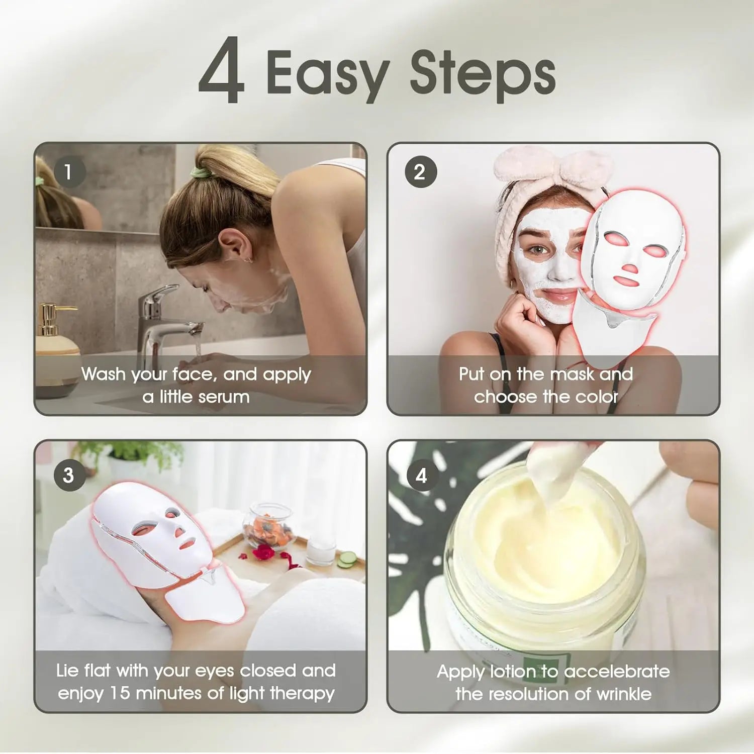 Wireless 7-Color LED Face & Neck Mask