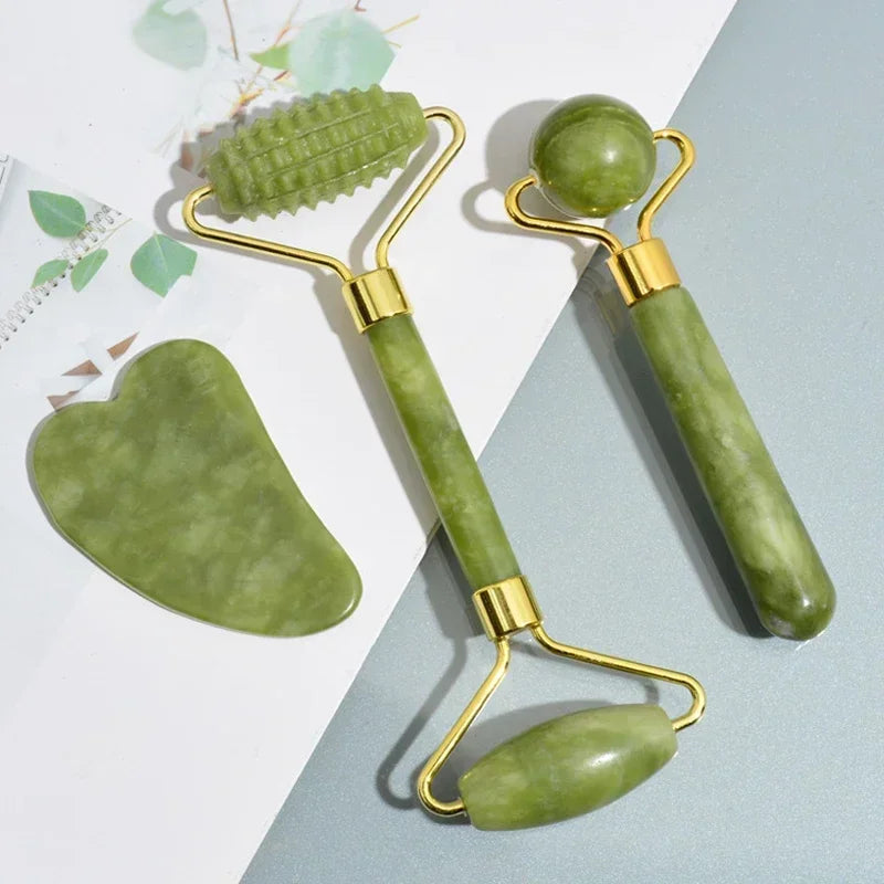 Natural Jade Roller Massager Gua Sha