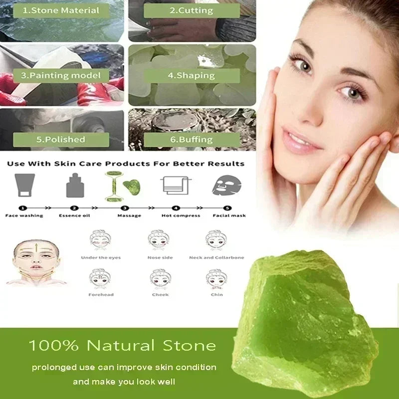 Natural Jade Roller Massager Gua Sha